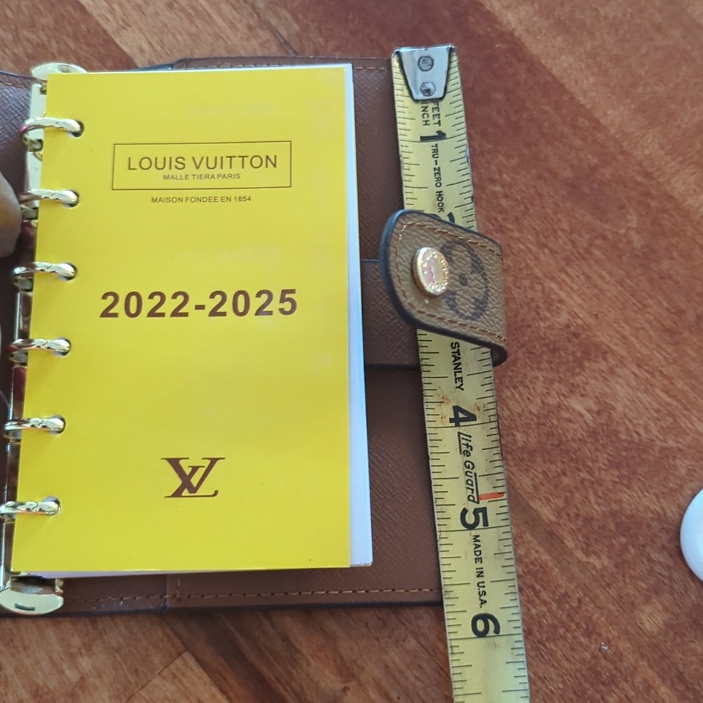 LV monogram agenda wallet in Brown and Dark Brown - Picture 7 of 10